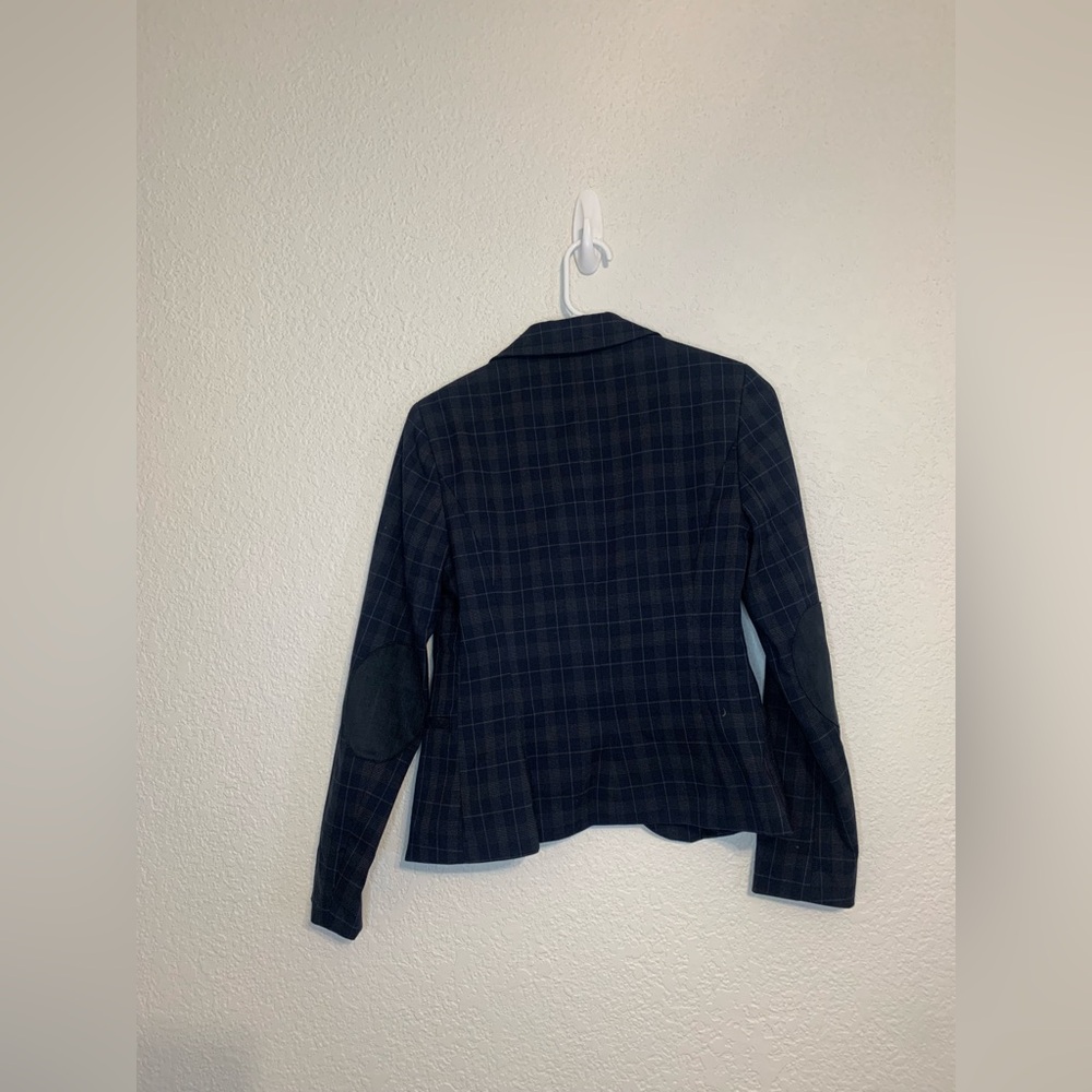 The Savile Row Co. London Women's Plaid Blazer Size Small Elbow Patches Preppy - Picture 11 of 12